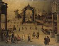 Caullery Louis de circle Garden with Human Figures  - Hermitage